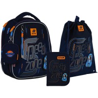 Набір: рюкзак 1від.,2карм.+пенал+сумка для взуття "Kite" Speed Zone №SET_K25-555S-3