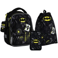 Набір: рюкзак 2від.,2карм.+пенал+сумка для взуття "Kite" DC Batman №SET_DC25-555S
