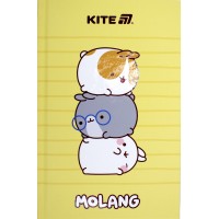 Блокнот А6 80арк. кліт. тв. обкл. "Molang" №ML25-199/Axent/