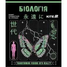 Зошит 48арк. кліт. "Kite" Предметка-Біологія софт тач+УФ,Cyber №K25-240-27(20)(320)