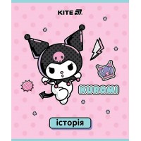Зошит 48арк. кліт. "Kite" Предметка-Історія софт тач. УФ лак Kuromi №HK25-240-4(8)(192)