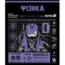 Зошит 48арк. кліт. "Kite" Предметка-Фізика софт тач+УФ,Cyber №K25-240-22(20)(320)
