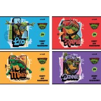 Альбом для малюв. на скобі 24арк. софт тач+УФ лак "Ninja Turtles" №NT25-242/Kite/(20)(160)