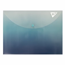 Папка-конверт "Yes" №492290 A4 Fusion на кнопці,синьо-блакитна