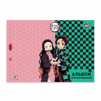 Альбом для малюв. на скобі 20/100 A4 з перфор. Demon Slayer №130586/Yes/(4)(128)