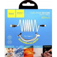 Кабель USB > Type-C HOCO X21 Silicone 1 м black/white  