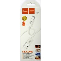 Кабель USB > microUSB HOCO X87 Magic silicone white
