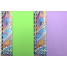 Блокнот пруж. бок. A5 80арк. кліт. пласт. обкл. E20307/Economix/(4)(56)
