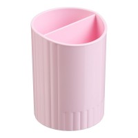 Стакан для ручок "Buromax" №BM.6350-10 Pastel 2відд. рожевий