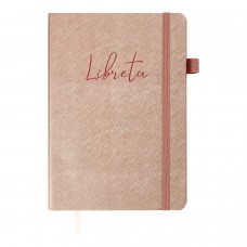 Блокнот А5 96арк. кліт. обкл. шкірзам. "Libreta" бежевий №BM.295117-28/Buromax/