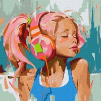 Картини по номерах акрил. "Рожеві літні біти" 50х50см №KHO8552/Ідейка/