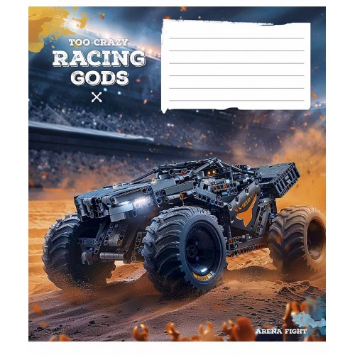Зошит 12арк. кліт. Школярик "Racing gods" ВД-лак №012-3469K(30)(300)