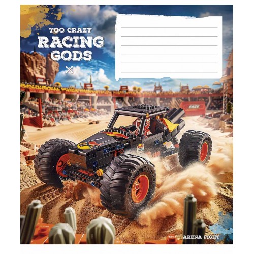 Зошит 12арк. кліт. Школярик "Racing gods" ВД-лак №012-3469K(30)(300)