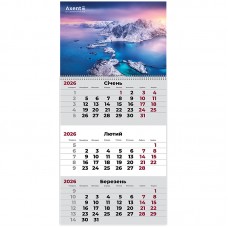 Календар кварт. настін. "Axent" "Nature 1" 2026,1 пружина №8801-26-7-А(10)