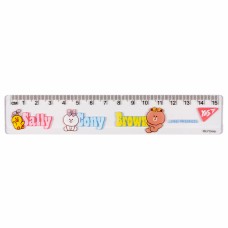 Лінійка пласт. 15см "Yes" Line Friends прозор. №370657(20)(100)