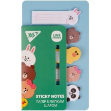 Блок/зам. липк. краєм 100арк. "Yes" Line Friends №170327(12)(144)