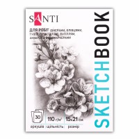 Скетчбук 30/110 А5 Flowers для графіки 7432196/Santi/ Скетчбук 30/110 А5 Flowers для графіки 7432196/Santi/