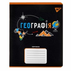 Зошит 48арк. кліт. YES Предметка-Географія (Black) виб.гібрид,лак №767450(5)(200)