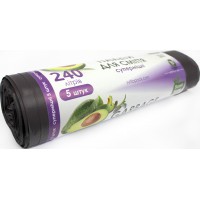 Пакети для сміття "Sweet home" 240л 5шт суперміцні (марун) №4215