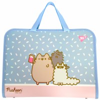 Папка-портфель "Yes" №492316 Pusheen на блиск. з ручками(12)(48)