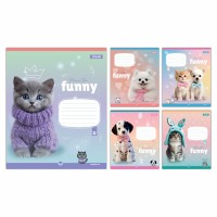 Зошит 12арк. кос.лін. 1В Funny Pets №768210(25)(500)