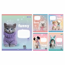 Зошит 12арк. кос.лін. 1В Funny Pets №768210(25)(500)