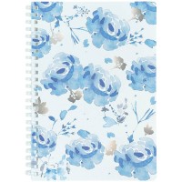 Блокнот на пруж. А5 80арк. кліт. пласт. обкл. "Flower Sym 1" №8033-5-A/Axent/(1)(20)