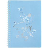Блокнот на пруж. А5 80арк. кліт. пласт. обкл. "Flower Sym 2" №8033-6-A/Axent/