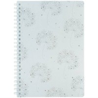Блокнот на пруж. А5 80арк. кліт. пласт. обкл. "Flower Sym 4" №8033-8-A/Axent/