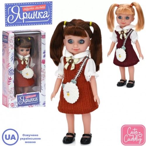 Лялька "Яринка" 25см,муз.,на бат-ці,в кор-ці,15х29х7см №M 6164 I UA(42)
