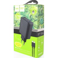 Зарядний пристрій Hoco №CS27A швидка зарядка 3USB+Type-C 67W black
