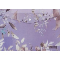 Папка-конверт "Buromax" №BM.3943-48 А4 Arabeski на кнопці,матов. напівпрозор.,сливова(12)