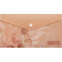 Папка-конверт "Buromax" №BM.3853-46 DL Arabeski на кнопці,матов. напівпрозор.,персикова