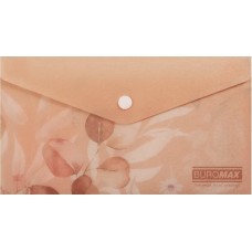 Папка-конверт "Buromax" №BM.3853-46 DL Arabeski на кнопці,матов. напівпрозор.,персикова
