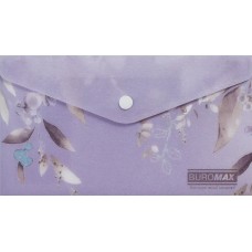 Папка-конверт "Buromax" №BM.3853-48 DL Arabeski на кнопці,матов. напівпрозор.,сливова(12)