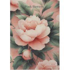Папка-конверт "Buromax" №BM.3854-10 А4 Arabeski на кнопці,матов. напівпрозор.,рожева(12)