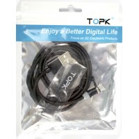 Кабель USB > microUSB Topk магнітний