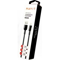 Кабель USB > Lightning Havit HV-CB306C 2.4A 1м,black