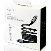 Кабель USB > USB-C Havit HV-CB6297 3A магнітний 1м