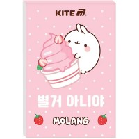 Блокнот А7 48арк. кліт. м'яка обкл. "Molang" №ML25-224/Kite/(50)