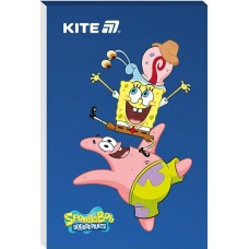 Блокнот А7 48арк. кліт. м'яка обкл. "Sponge Bob" №SB25-224/Kite/(50)
