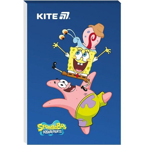 Блокнот А7 48арк. кліт. м'яка обкл. "Sponge Bob" №SB25-224/Kite/(50)