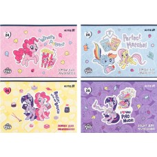 Альбом для малюв. на скобі 24 арк. софт тач+УФлак "My Little Pony" №LP25-242/Kite/(12)(96)