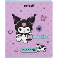 Зошит 48арк. кліт. "Kite" Предметка-Біологія софт тач+УФ, Kuromi №HK25-240-7(8)(192)