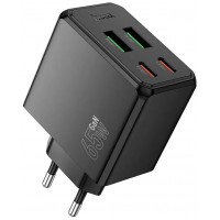 Зарядний пристрій Hoco №CS19A швидка зарядка 2USB+Type-C 65W black