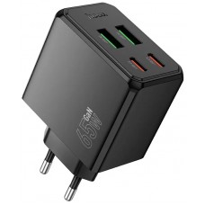 Зарядний пристрій Hoco №CS19A швидка зарядка 2USB+Type-C 65W black
