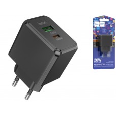 Зарядний пристрій Hoco №CS14A швидка зарядка 2USB+2Ензу-С 20w black