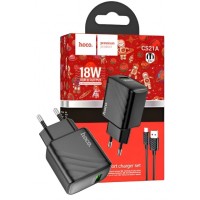 Зарядний пристрій Hoco №CS21A швидка зарядка USB 18W black