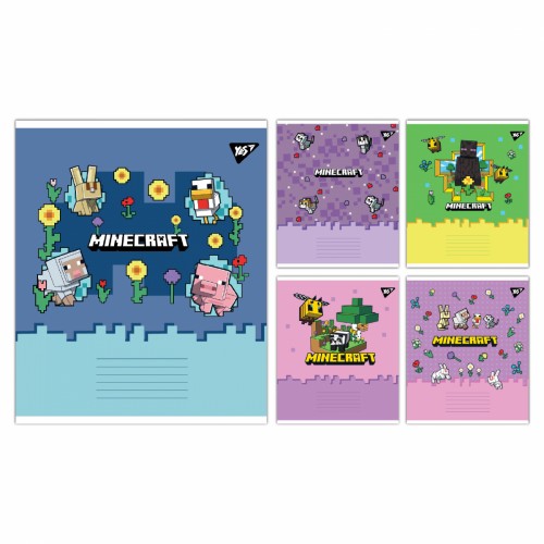 Зошит 12арк. кос. лін. YES Minecraft Spring №767592(25)(500)