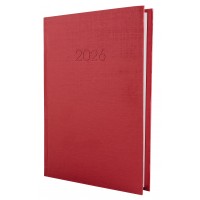 Ежедневник А5 Economix датированный 2026 Текстиль красный E21634-03